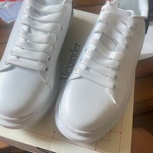 Alexander McQueen Classic White Leather Sneakers